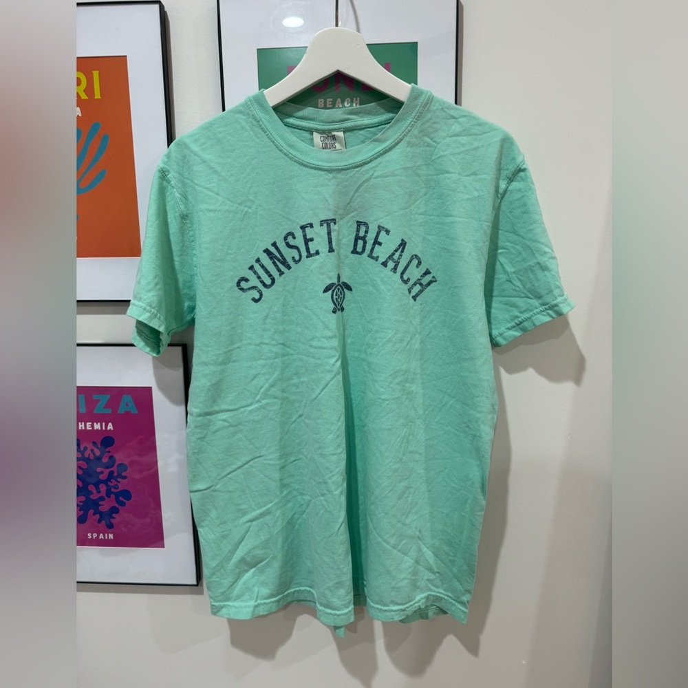 COMFORT COLORS teal green t shirt